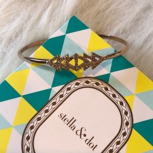 Stella & Dot Pave Triangle Cuff Bracelet